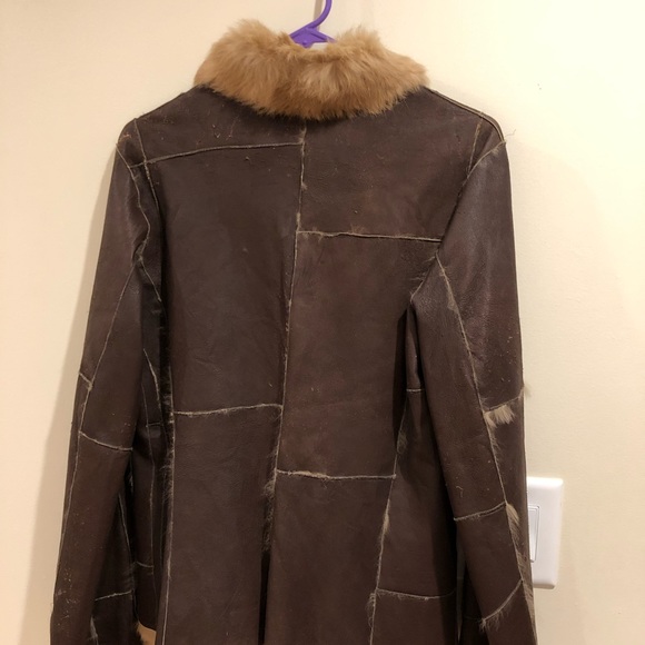 Guess leather coat fully lined with fur - Picture 2 of 5
